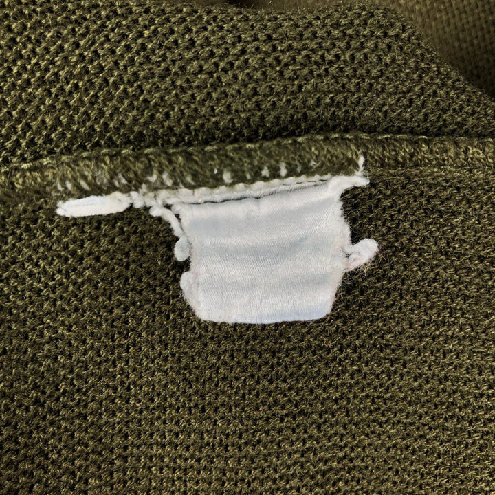 1980'S Lacoste CHEMISE knit cardigan, made in Spain, men's size M equivalent, vintage. unclear Khaki type Vintage Second Hand