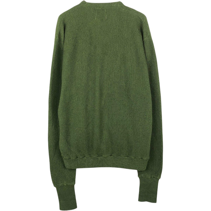 ~1970'S Town Craft JC Penney Knit Cardigan, Men's Size L (approx.), Vintage unclear Khaki type Vintage Second Hand