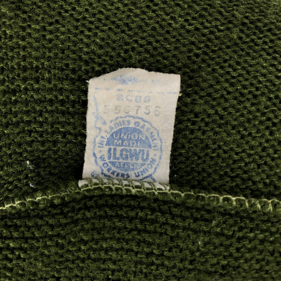 ~1970'S Town Craft JC Penney Knit Cardigan, Men's Size L (approx.), Vintage unclear Khaki type Vintage Second Hand