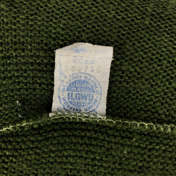 ~1970'S Town Craft JC Penney Knit Cardigan, Men's Size L (approx.), Vintage unclear Khaki type Vintage Second Hand