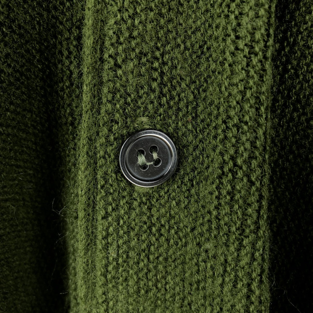 ~1970'S Town Craft JC Penney Knit Cardigan, Men's Size L (approx.), Vintage unclear Khaki type Vintage Second Hand