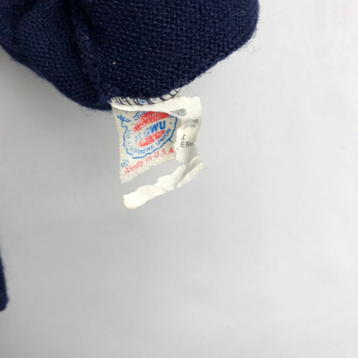 1970'S JCPenney THE FOX Sweater Knit Cardigan, Made in USA, Men's Size M (approx.), Vintage unclear navy blue type Vintage Second Hand