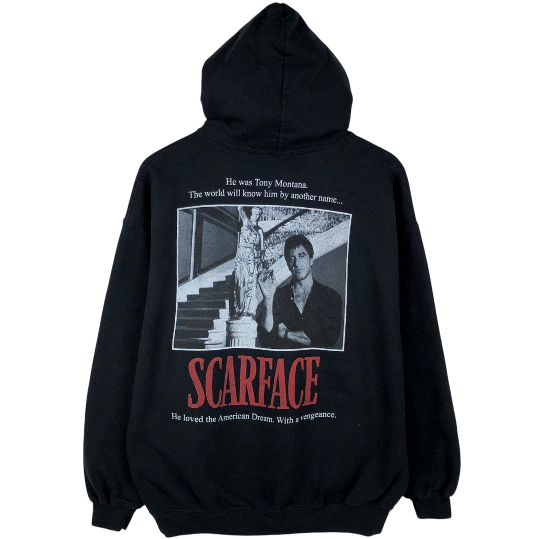 Scarface Movie Sweatshirt Pullover Hoodie, Men's Size L cotton black type Vintage Second Hand
