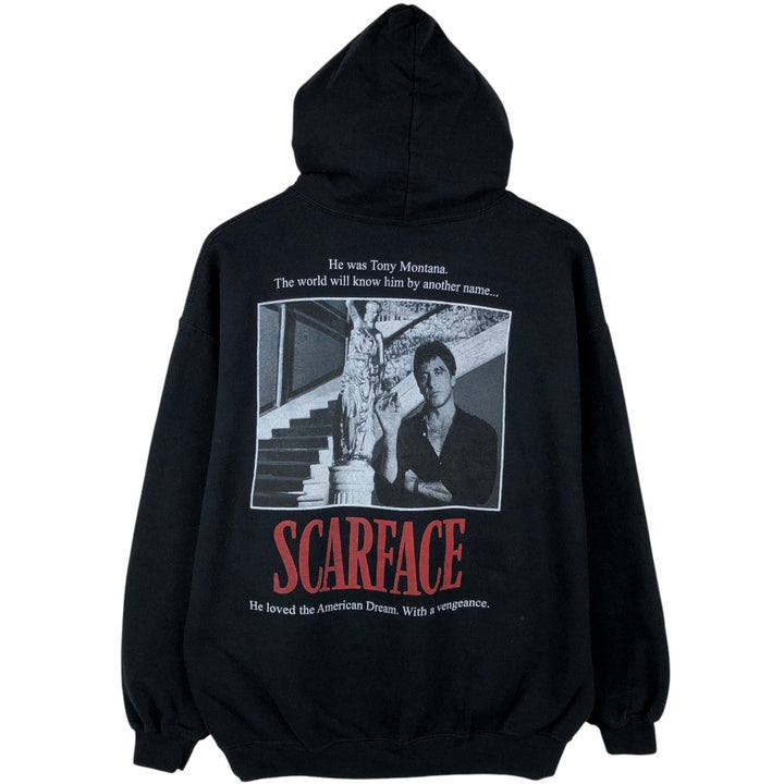 Scarface Movie Sweatshirt Pullover Hoodie, Men's Size L cotton black type Vintage Second Hand