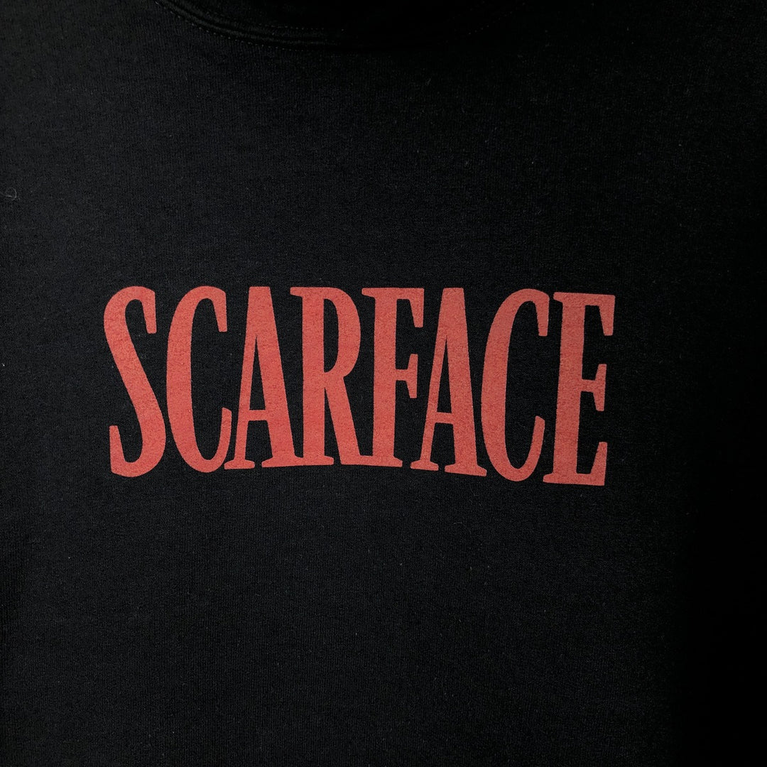 Scarface Movie Sweatshirt Pullover Hoodie, Men's Size L cotton black type Vintage Second Hand