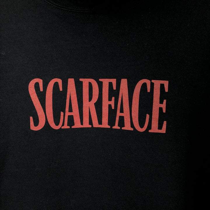 Scarface Movie Sweatshirt Pullover Hoodie, Men's Size L cotton black type Vintage Second Hand