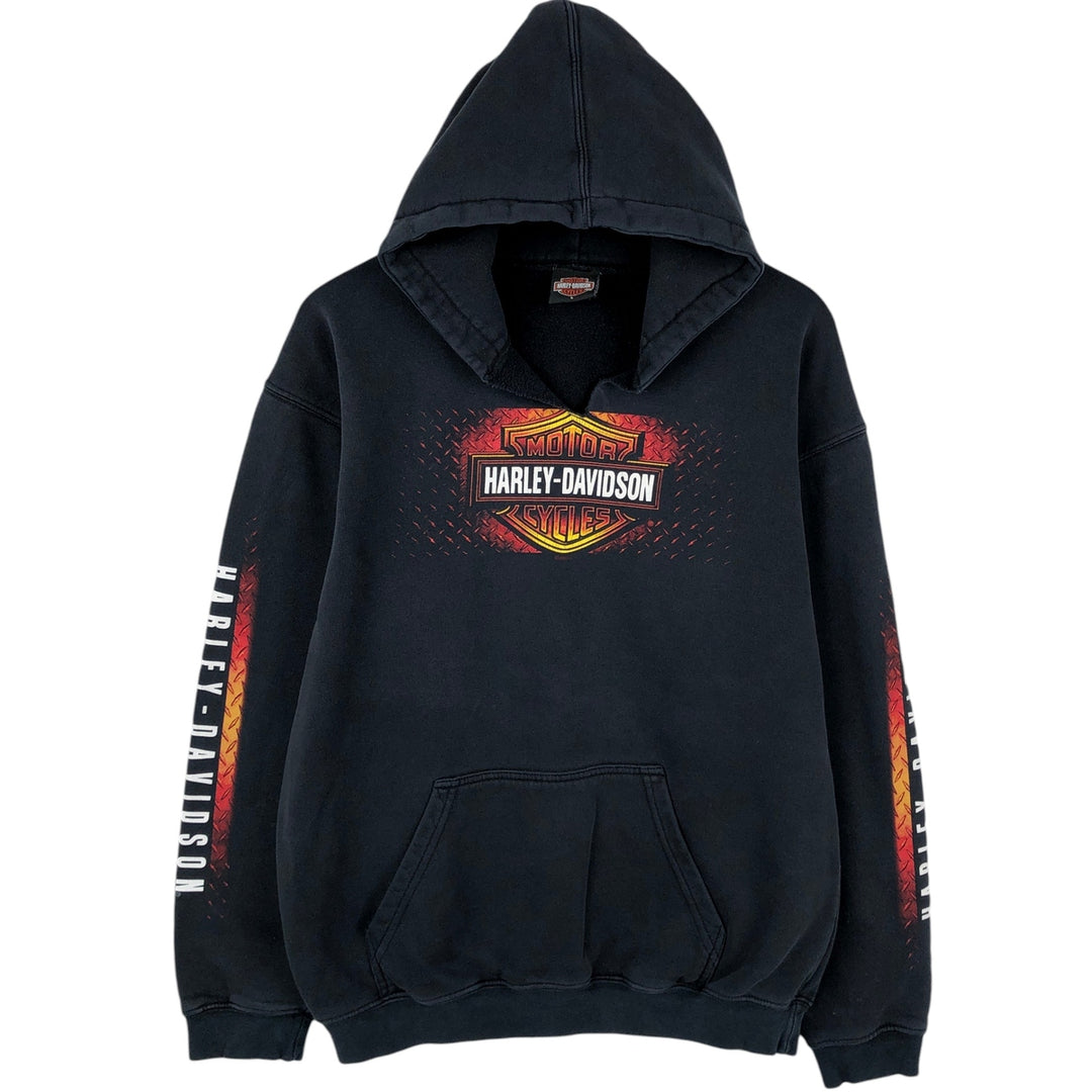 2000'S Harley-Davidson Advertising Pullover Hoodie, Men's Size L unclear black type Vintage Second Hand