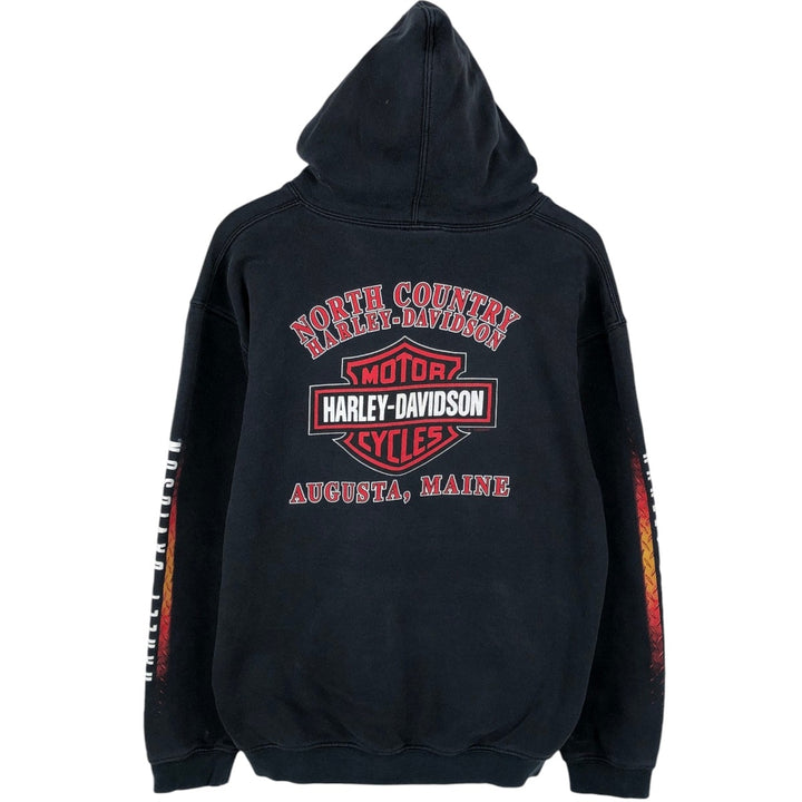 2000'S Harley-Davidson Advertising Pullover Hoodie, Men's Size L unclear black type Vintage Second Hand