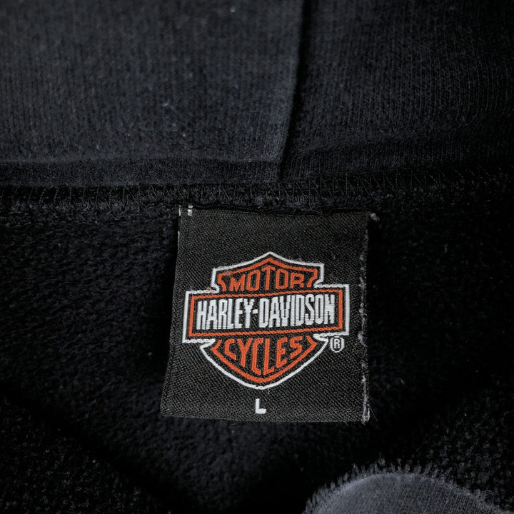 2000'S Harley-Davidson Advertising Pullover Hoodie, Men's Size L unclear black type Vintage Second Hand