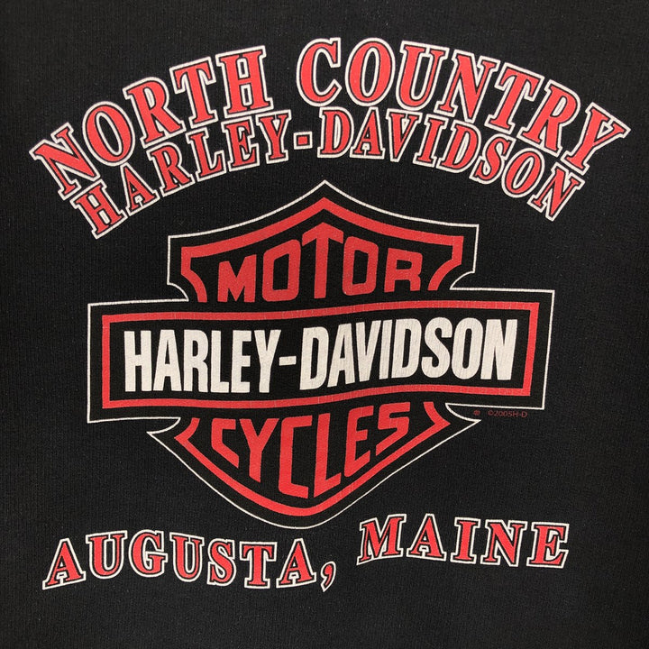2000'S Harley-Davidson Advertising Pullover Hoodie, Men's Size L unclear black type Vintage Second Hand