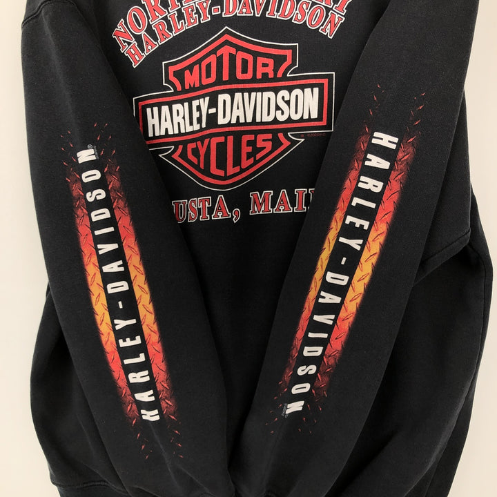 2000'S Harley-Davidson Advertising Pullover Hoodie, Men's Size L unclear black type Vintage Second Hand