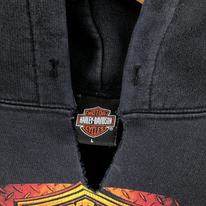 2000'S Harley-Davidson Advertising Pullover Hoodie, Men's Size L unclear black type Vintage Second Hand