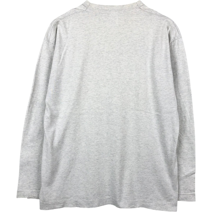 90'S Fruit of the Loom Long Sleeve T-Shirt, Made in USA, Men's Size L, Vintage cotton gray type Vintage Second Hand