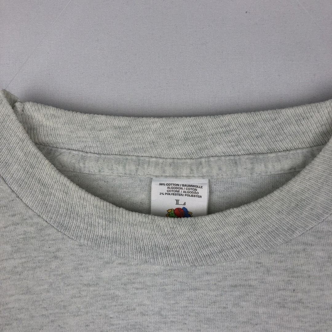 90'S Fruit of the Loom Long Sleeve T-Shirt, Made in USA, Men's Size L, Vintage cotton gray type Vintage Second Hand
