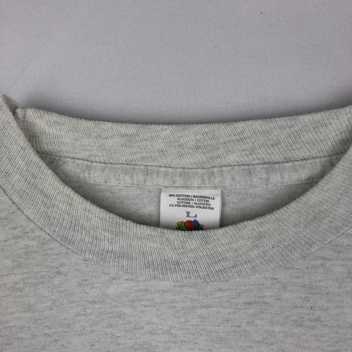 90'S Fruit of the Loom Long Sleeve T-Shirt, Made in USA, Men's Size L, Vintage cotton gray type Vintage Second Hand