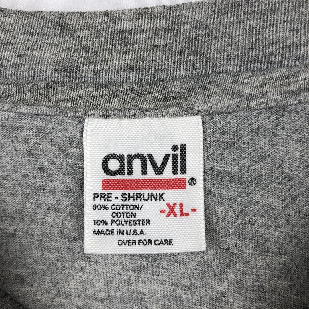 90'S Anvil Long-Sleeve T-Shirt, Made in USA, Men's XL (approx.), Vintage cotton gray type Vintage Second Hand