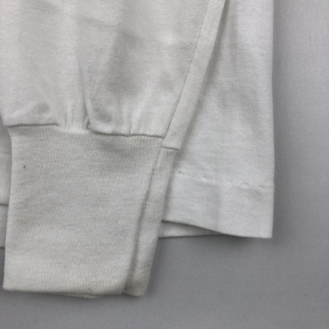 90'S SCREEN STARS Long Sleeve T-Shirt Made in USA Men's Size L Vintage cotton white type Vintage Second Hand