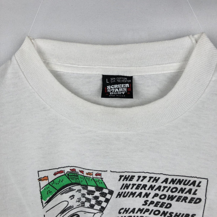 90'S SCREEN STARS Long Sleeve T-Shirt Made in USA Men's Size L Vintage cotton white type Vintage Second Hand