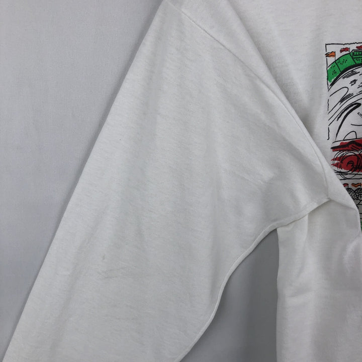 90'S SCREEN STARS Long Sleeve T-Shirt Made in USA Men's Size L Vintage cotton white type Vintage Second Hand