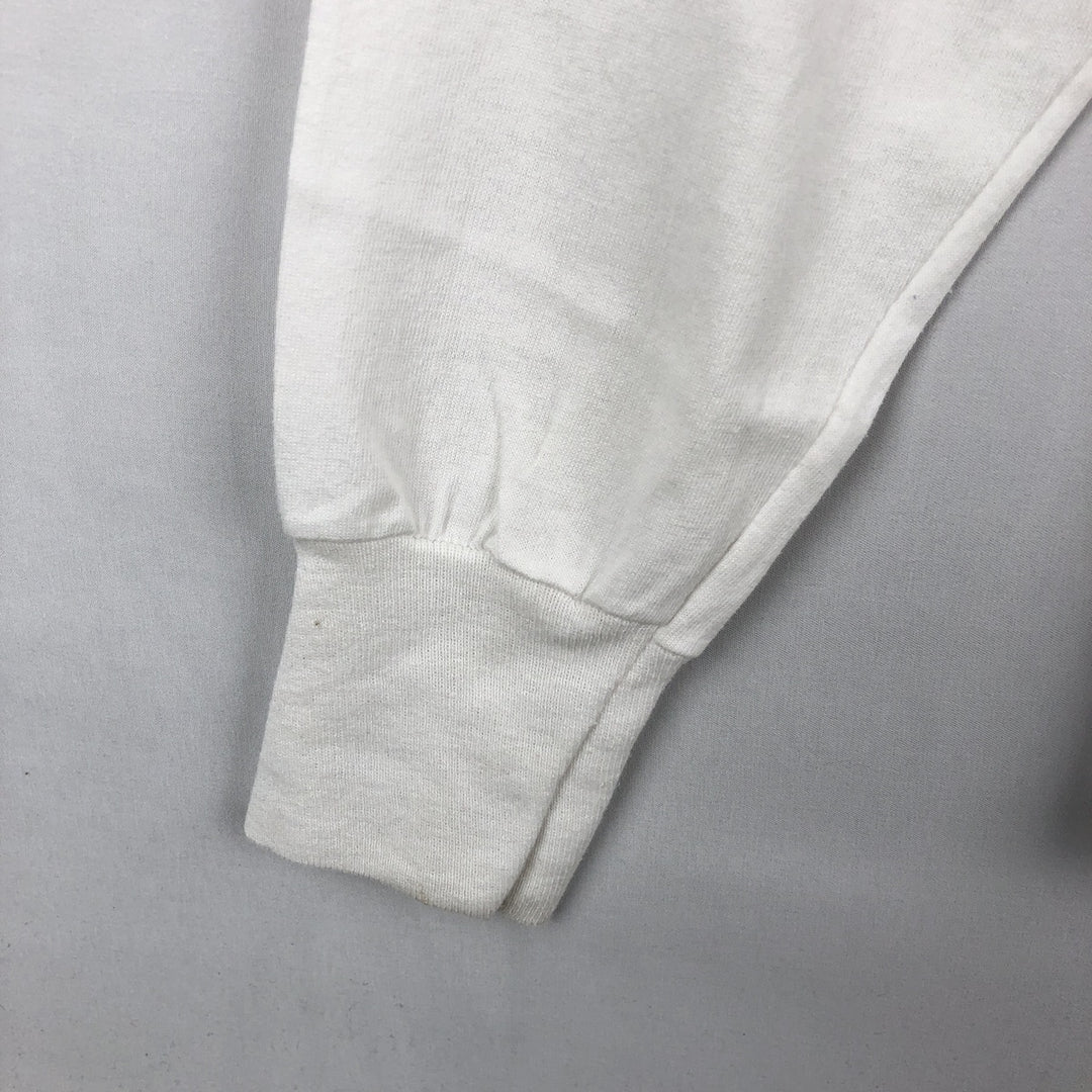 90'S SCREEN STARS Long Sleeve T-Shirt Made in USA Men's Size L Vintage cotton white type Vintage Second Hand