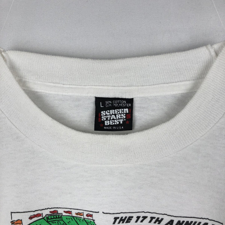 90'S SCREEN STARS Long Sleeve T-Shirt Made in USA Men's Size L Vintage cotton white type Vintage Second Hand