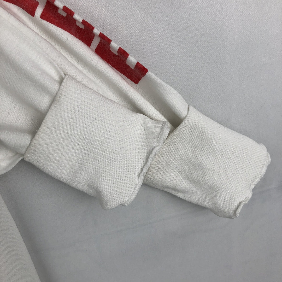 90'S SCREEN STARS Long Sleeve T-Shirt Made in USA Men's Size L Vintage cotton white type Vintage Second Hand