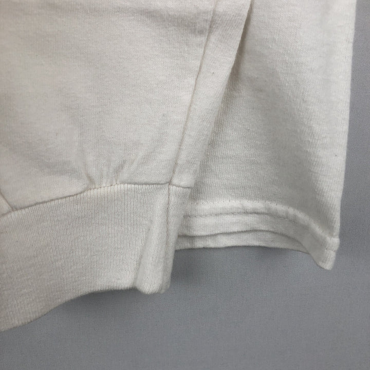 Ron Jon Print Long-Sleeve T-Shirt (Men's Size M) cotton white type Vintage Second Hand