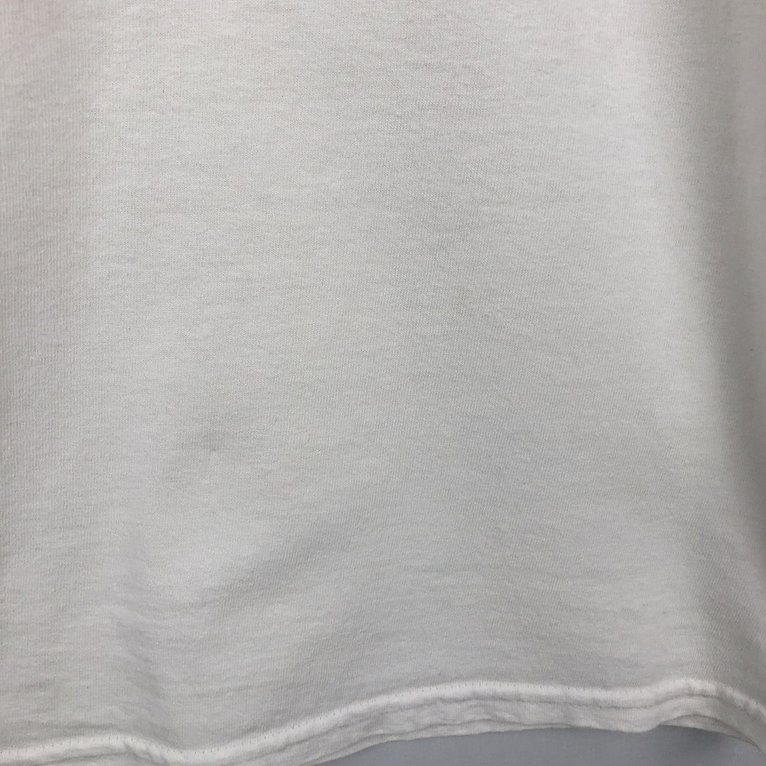 Ron Jon Print Long-Sleeve T-Shirt (Men's Size M) cotton white type Vintage Second Hand