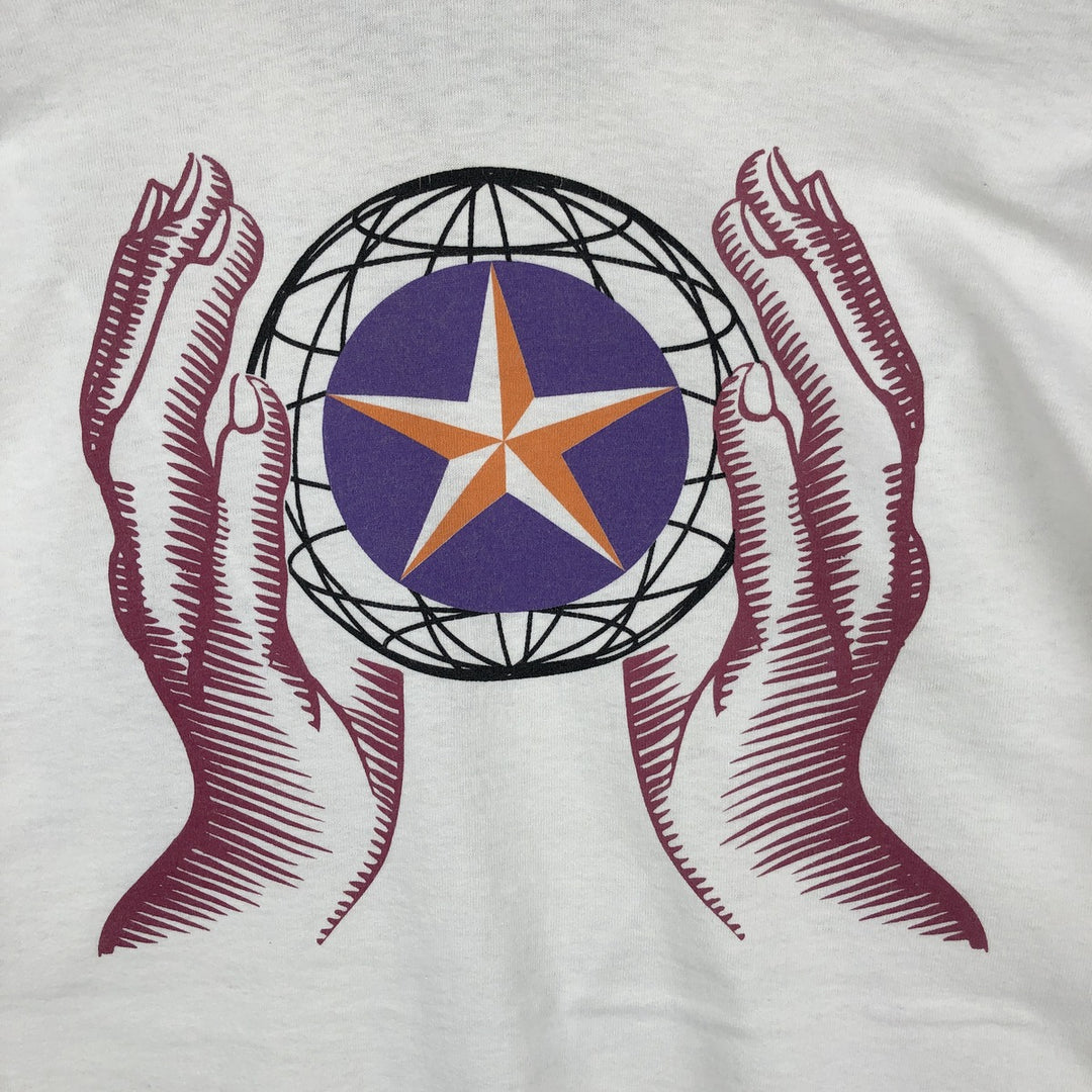 90'S Fruit of the Loom Screen Stars Long-Sleeve T-Shirt (Men's XL equivalent) cotton white type Vintage Second Hand