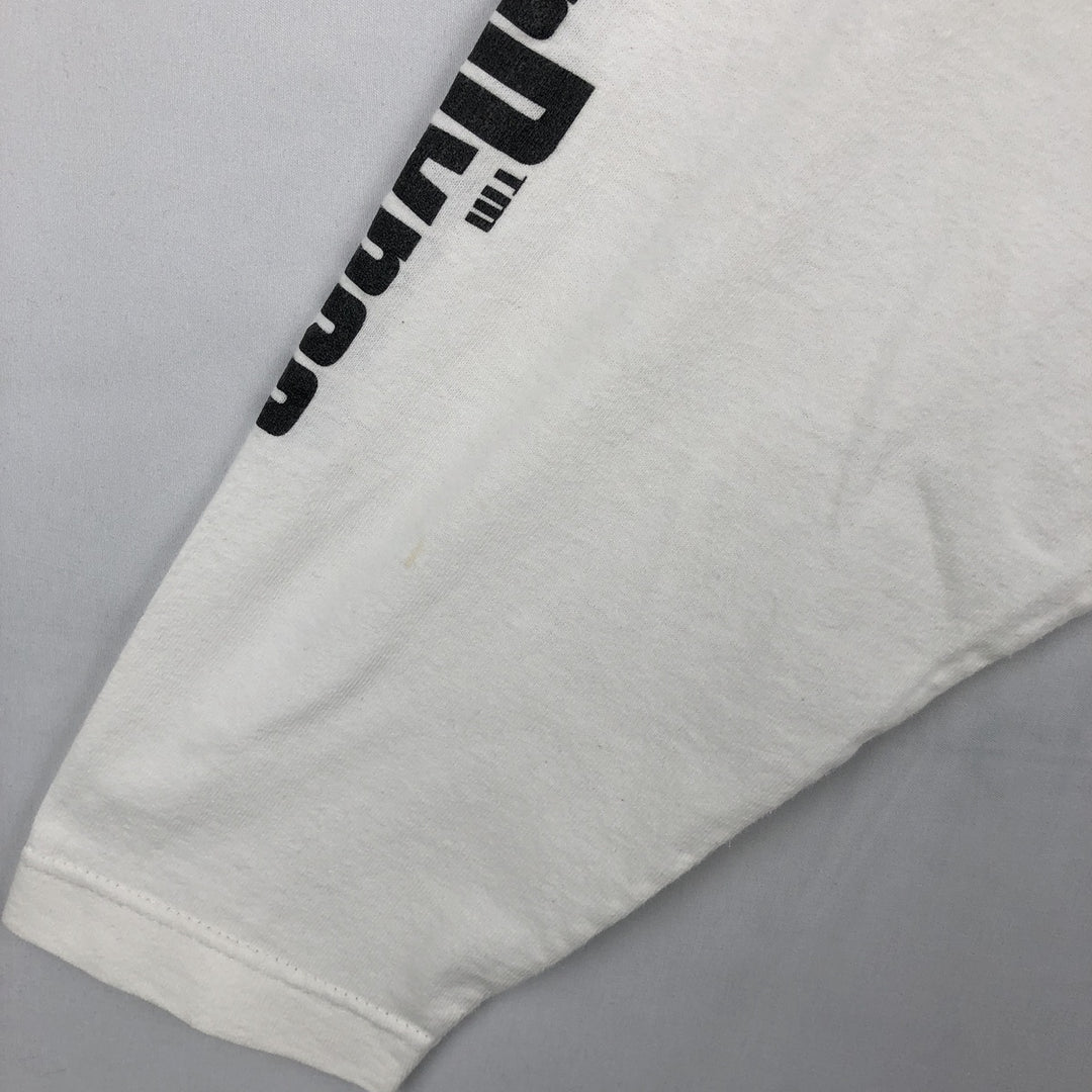 90'S Fruit of the Loom Screen Stars Long-Sleeve T-Shirt (Men's XL equivalent) cotton white type Vintage Second Hand
