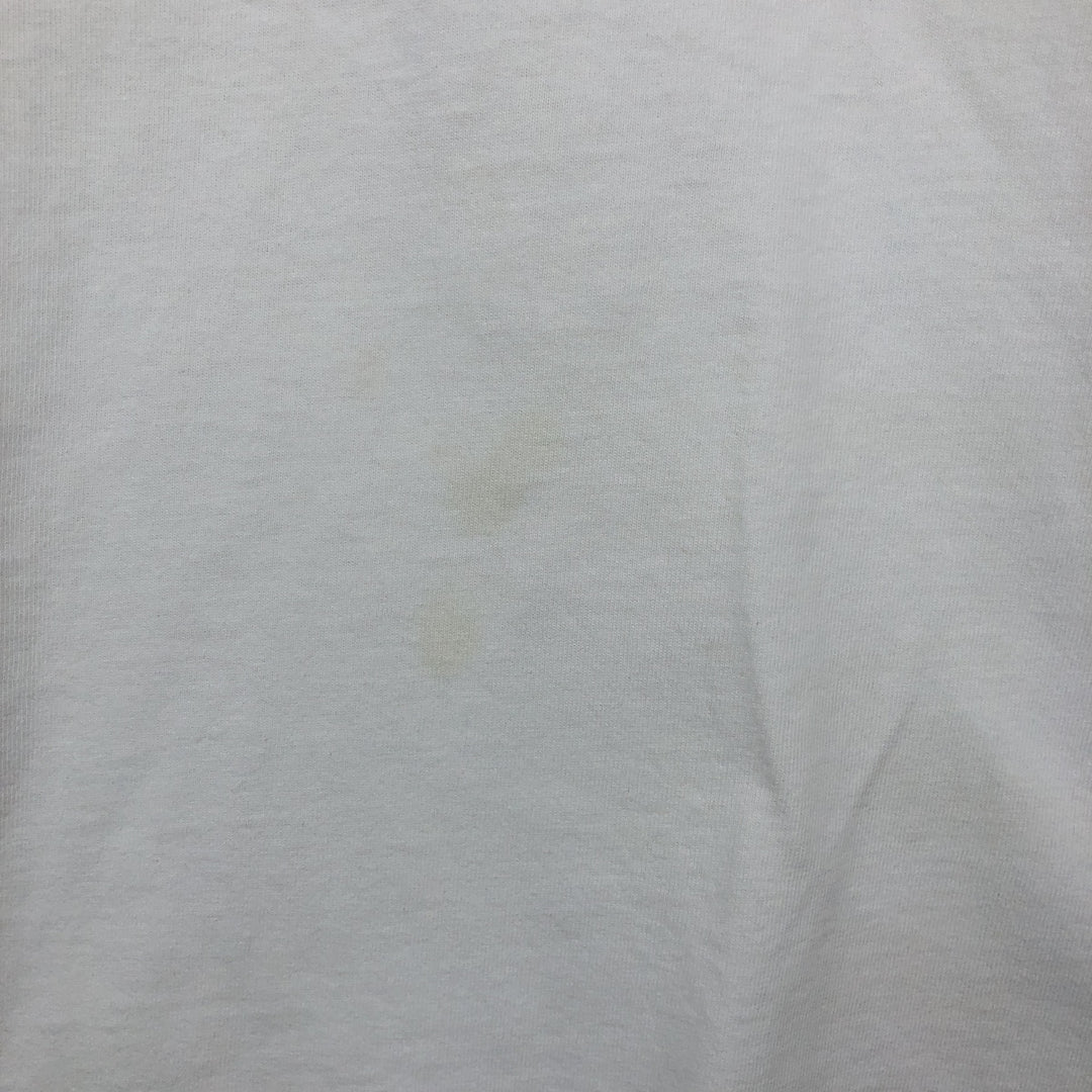 90'S Harley-Davidson Motorcycle Henley Neck Long-Sleeve T-Shirt (Men's XL equivalent) cotton white type Vintage Second Hand