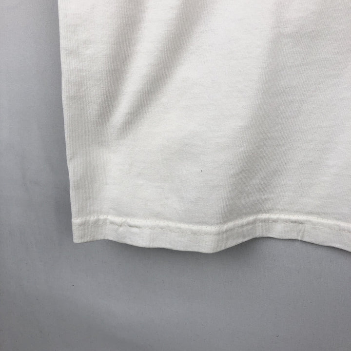 90'S Harley-Davidson Motorcycle Henley Neck Long-Sleeve T-Shirt (Men's XL equivalent) cotton white type Vintage Second Hand