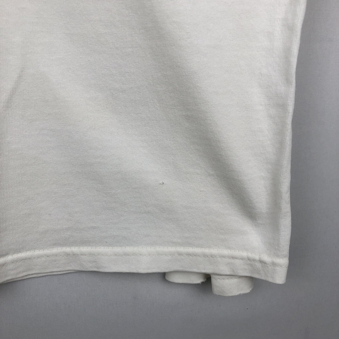 90'S Harley-Davidson Motorcycle Henley Neck Long-Sleeve T-Shirt (Men's XL equivalent) cotton white type Vintage Second Hand