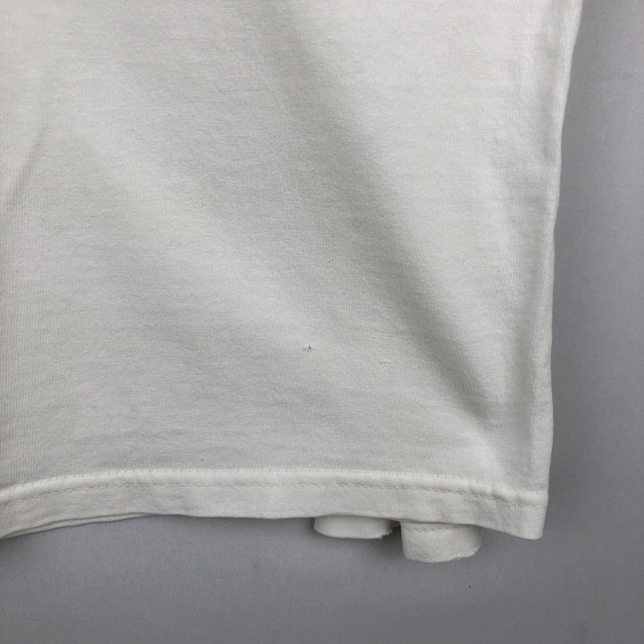90'S Harley-Davidson Motorcycle Henley Neck Long-Sleeve T-Shirt (Men's XL equivalent) cotton white type Vintage Second Hand