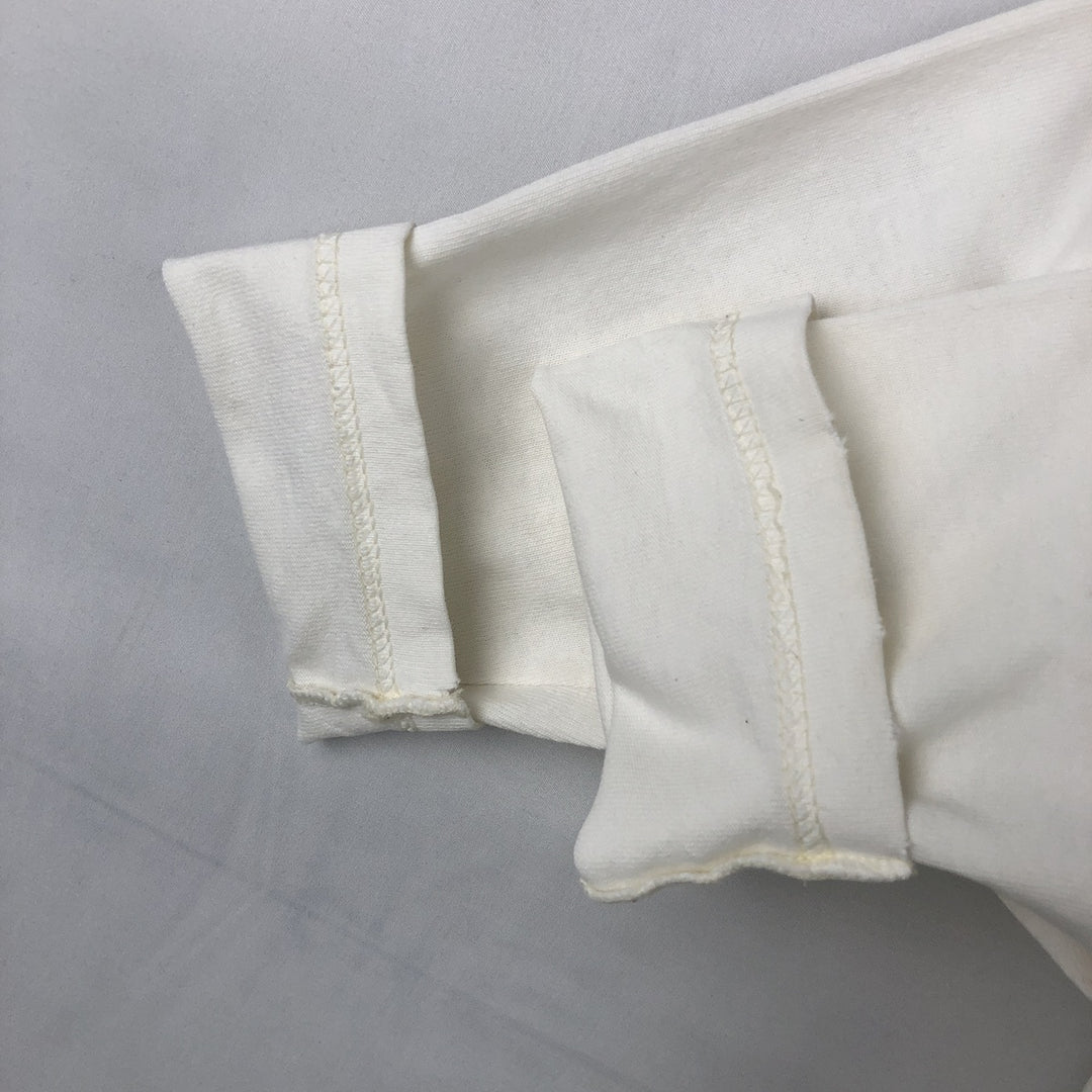 90'S Harley-Davidson Motorcycle Henley Neck Long-Sleeve T-Shirt (Men's XL equivalent) cotton white type Vintage Second Hand