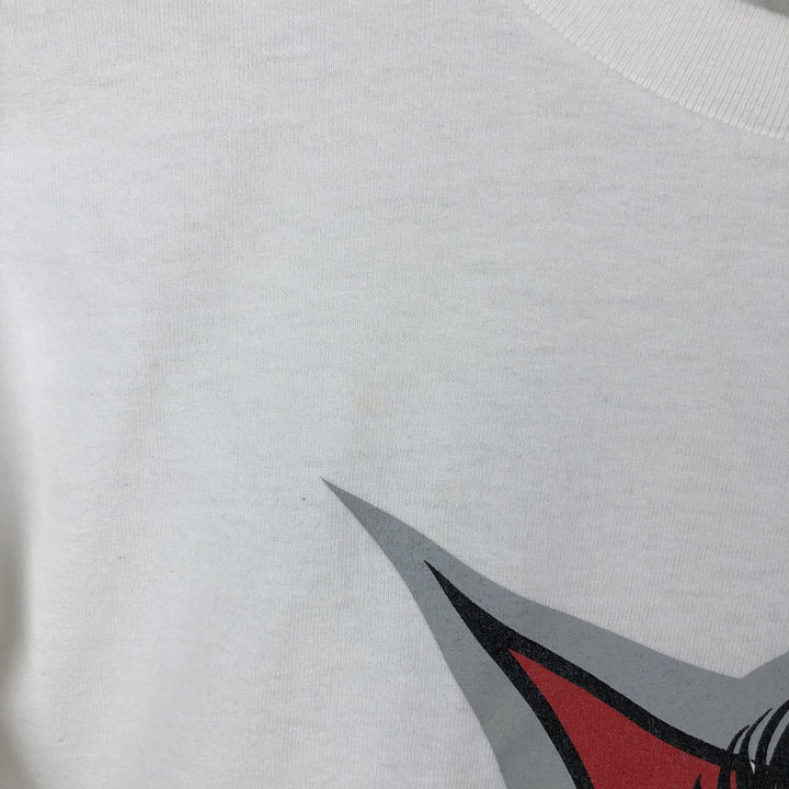 90s-era ALSTYLE Motorcycle Long-Sleeve T-Shirt (Men's Size L) cotton white type Vintage Second Hand