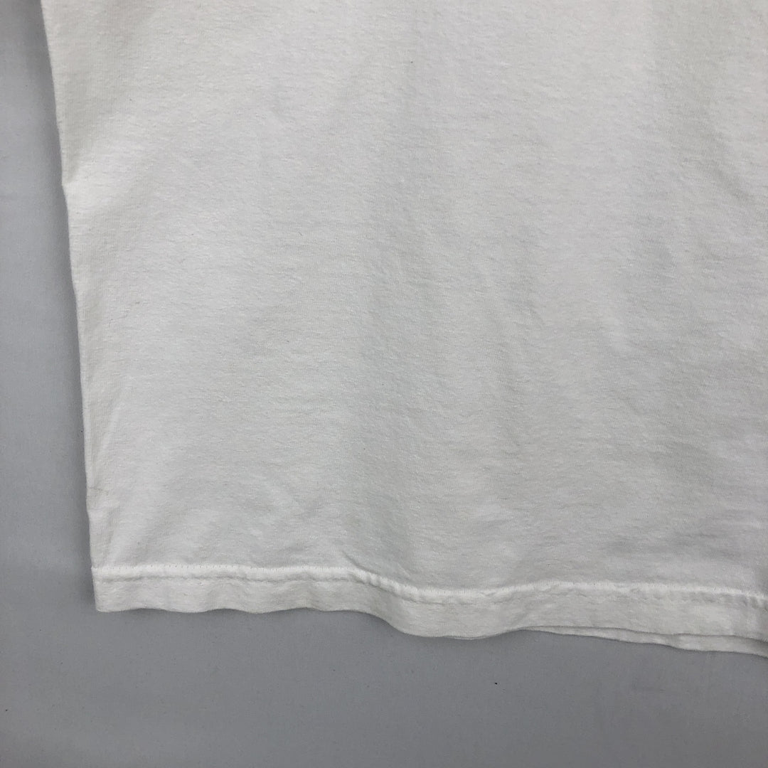 90s-era ALSTYLE Motorcycle Long-Sleeve T-Shirt (Men's Size L) cotton white type Vintage Second Hand