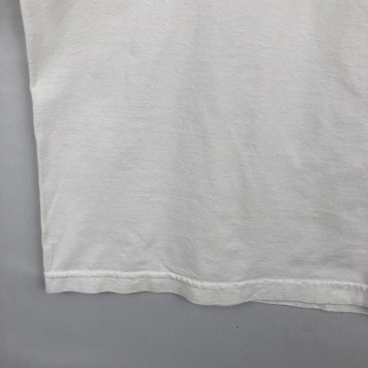 90s-era ALSTYLE Motorcycle Long-Sleeve T-Shirt (Men's Size L) cotton white type Vintage Second Hand