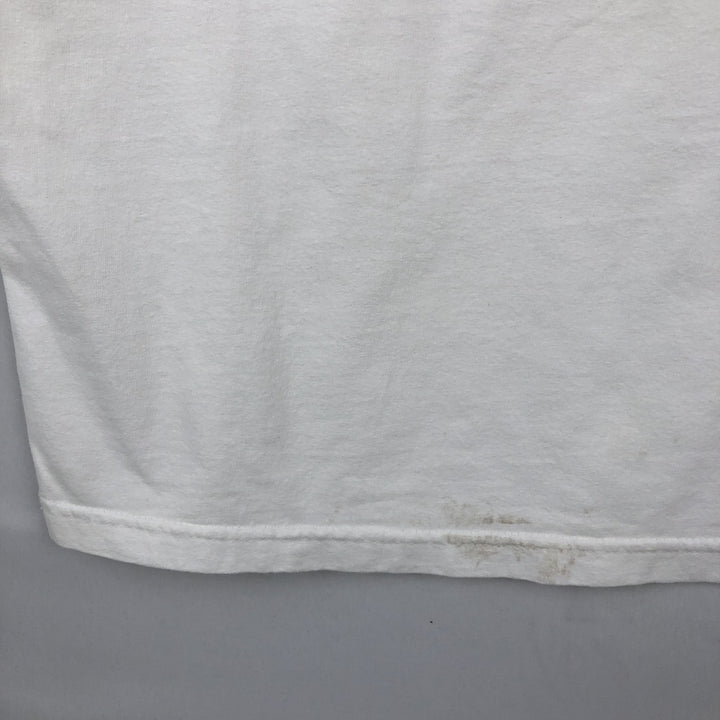 90s-era ALSTYLE Motorcycle Long-Sleeve T-Shirt (Men's Size L) cotton white type Vintage Second Hand