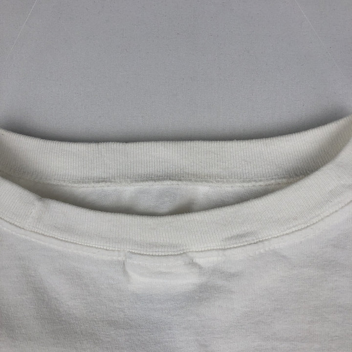 90s-era ALSTYLE Motorcycle Long-Sleeve T-Shirt (Men's Size L) cotton white type Vintage Second Hand