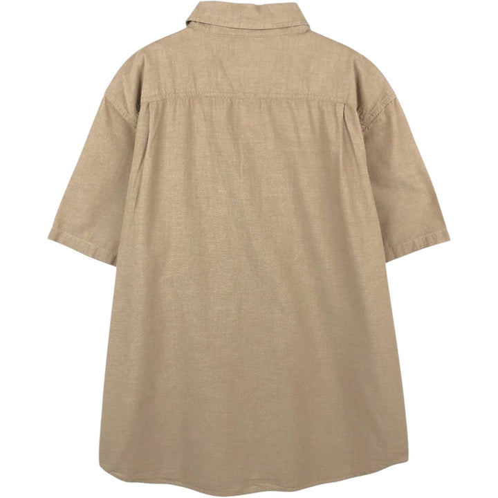 Carhartt Relaxed Fit Button-down Short Sleeve Work Shirt, Men's XL cotton Beige type Vintage Second Hand