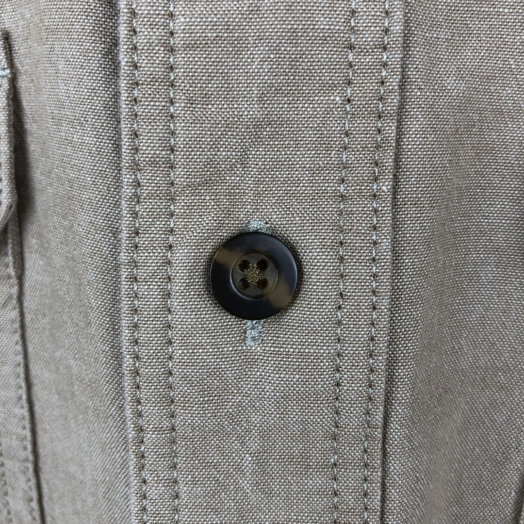 Carhartt Relaxed Fit Button-down Short Sleeve Work Shirt, Men's XL cotton Beige type Vintage Second Hand