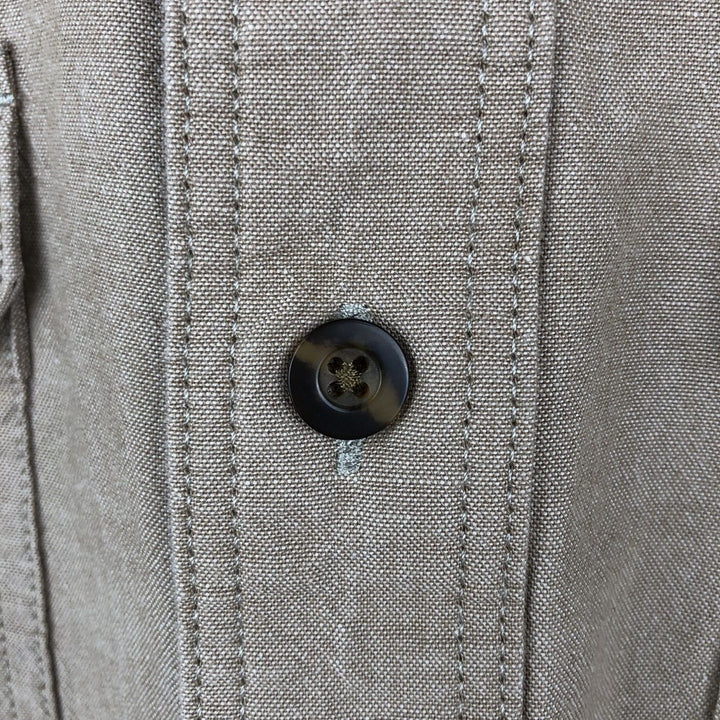 Carhartt Relaxed Fit Button-down Short Sleeve Work Shirt, Men's XL cotton Beige type Vintage Second Hand