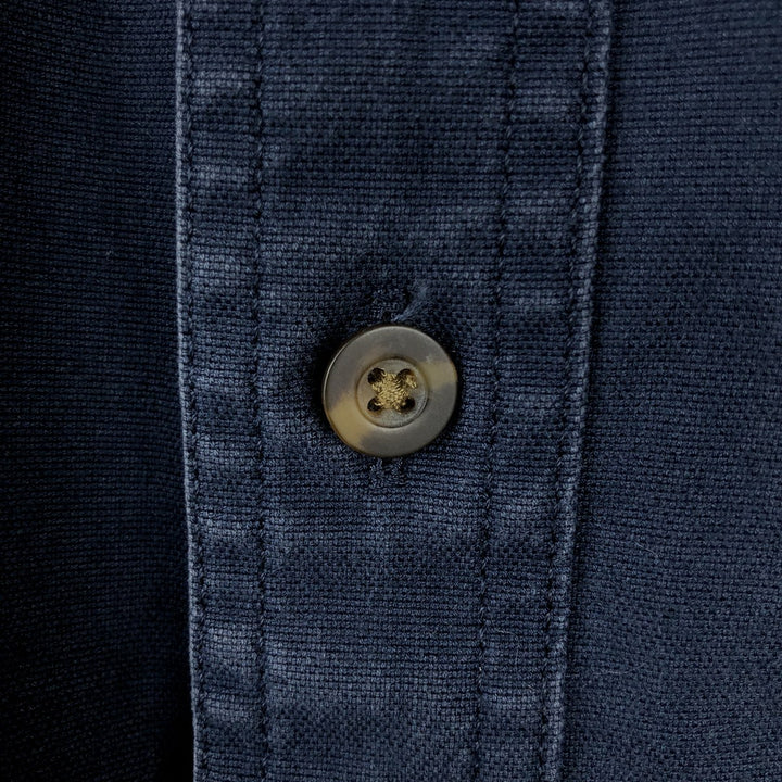 Carhartt Relaxed Fit Button-down Short Sleeve Work Shirt, Men's Size L cotton navy blue type Vintage Second Hand
