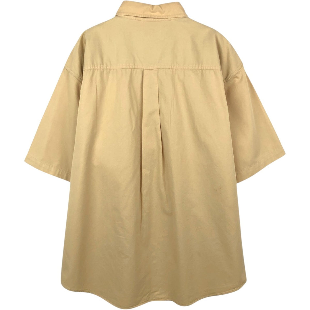 Carhartt Men's Short-Sleeve Work Shirt with Hidden Button-Down, Size XL cotton Beige type Vintage Second Hand