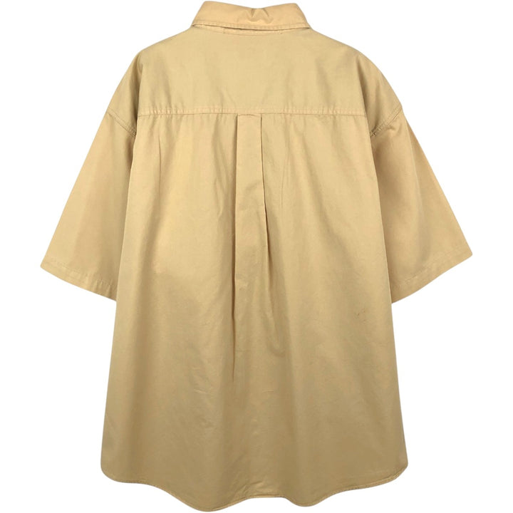 Carhartt Men's Short-Sleeve Work Shirt with Hidden Button-Down, Size XL cotton Beige type Vintage Second Hand