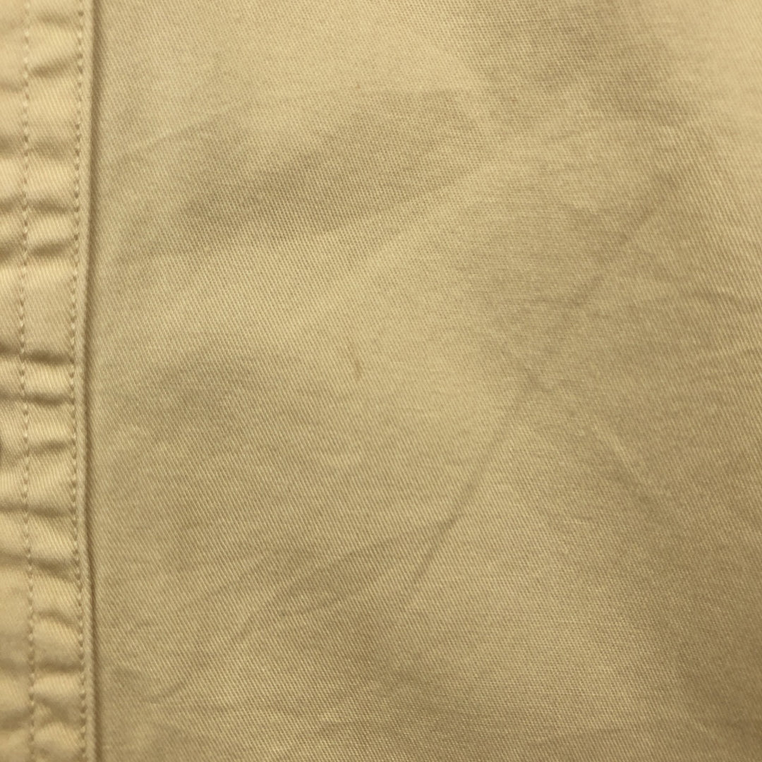 Carhartt Men's Short-Sleeve Work Shirt with Hidden Button-Down, Size XL cotton Beige type Vintage Second Hand