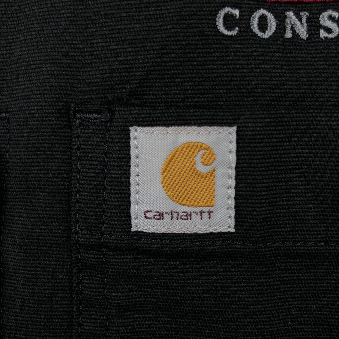 Carhartt Relaxed Fit Rugged Flex Button-Down Short-Sleeve Work Shirt (Men's Size L) cotton black type Vintage Second Hand