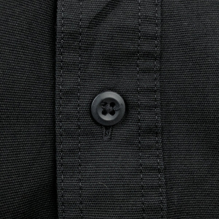 Carhartt Relaxed Fit Rugged Flex Button-Down Short-Sleeve Work Shirt (Men's Size L) cotton black type Vintage Second Hand