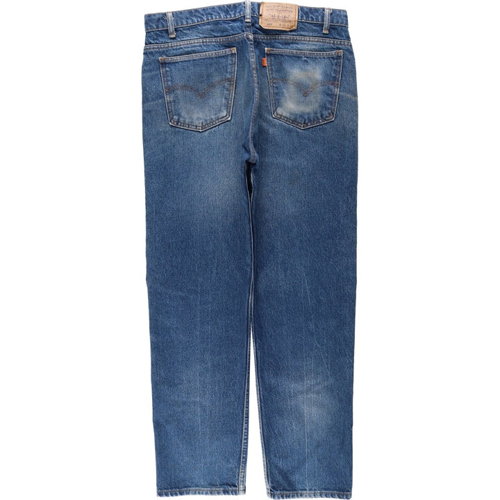 90'S Levi's 20505-0217 Orange Tab Tapered Denim Pants, Made in USA, Men's, Size 36, Vintage cotton blue type Vintage Second Hand